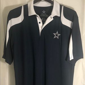 DALLAS COWBOYS Football Polo Shirt 2XL navy blue